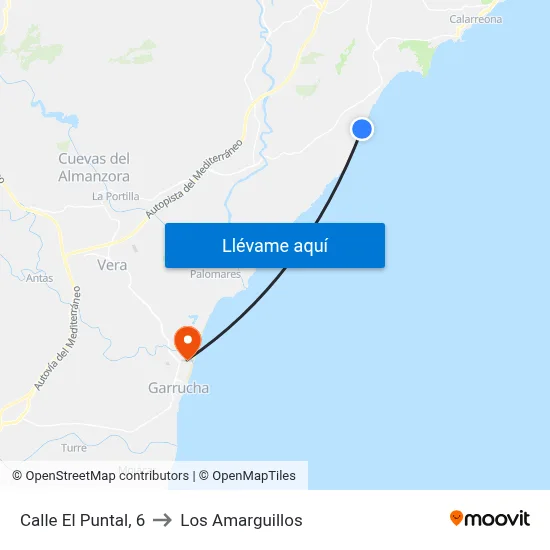 Calle El Puntal, 6 to Los Amarguillos map