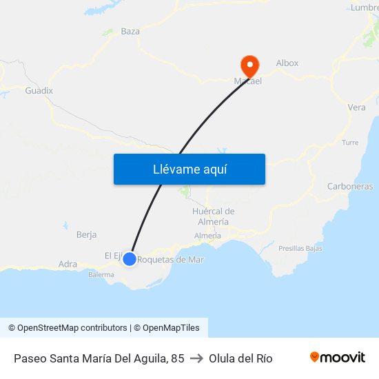Paseo Santa María Del Aguila, 85 to Olula del Río map