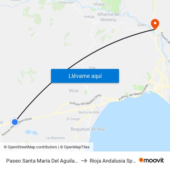 Paseo Santa María Del Aguila, 85 to Rioja Andalusia Spain map