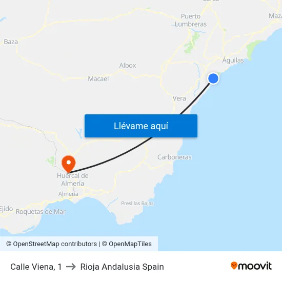 Calle Viena, 1 to Rioja Andalusia Spain map