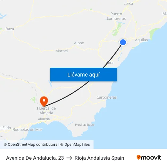 Avenida De Andalucía, 23 to Rioja Andalusia Spain map