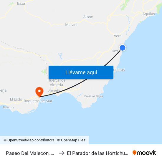 Paseo Del Malecon, 188 to El Parador de las Hortichuelas map
