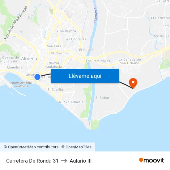 Carretera De Ronda 31 to Aulario III map