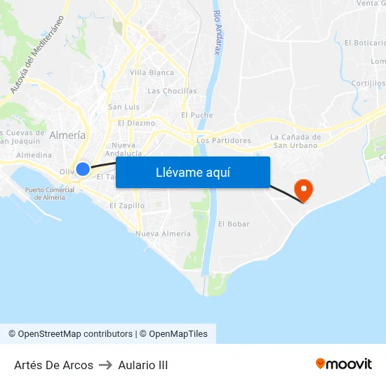 Artés De Arcos to Aulario III map