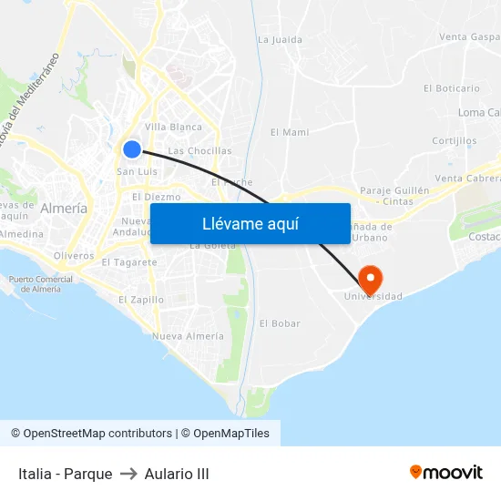 Italia - Parque to Aulario III map