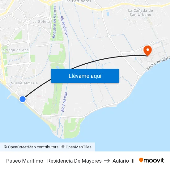 Paseo Marítimo - Residencia De Mayores to Aulario III map