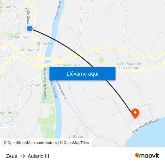 Zeus to Aulario III map