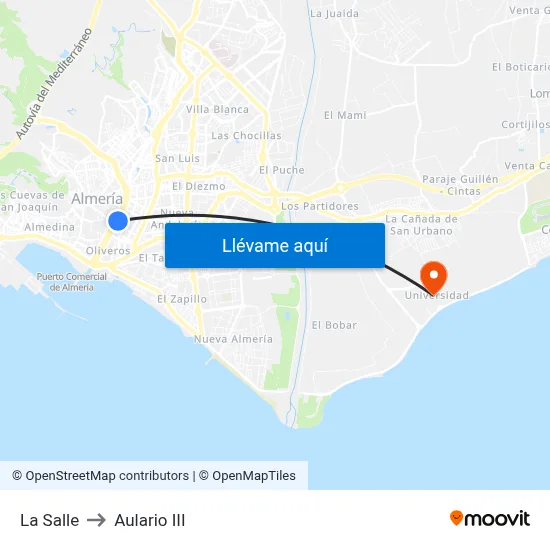 La Salle to Aulario III map