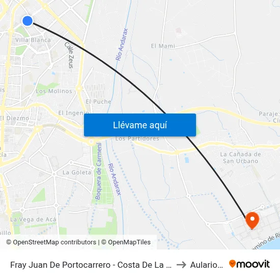 Fray Juan De Portocarrero - Costa De La Luz to Aulario III map