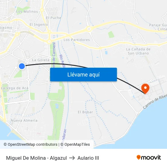 Miguel De Molina - Algazul to Aulario III map