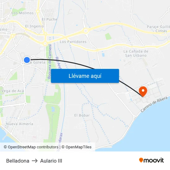 Belladona to Aulario III map