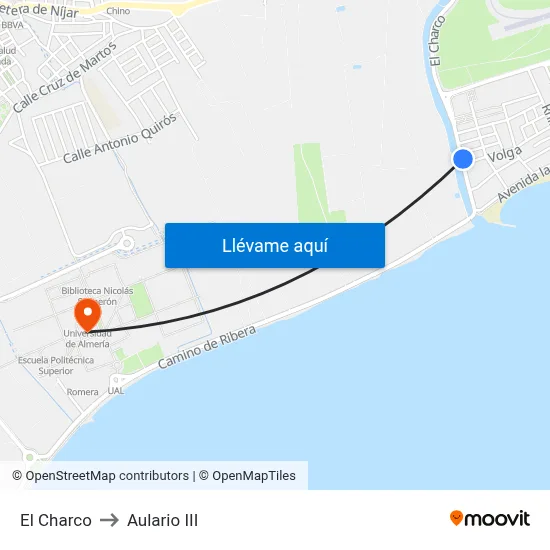 El Charco to Aulario III map