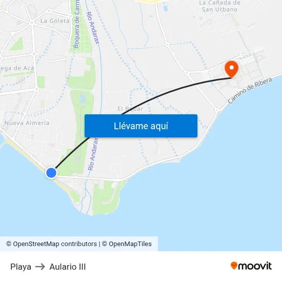 Playa to Aulario III map