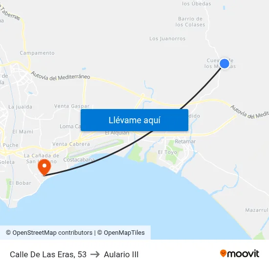 Calle De Las Eras, 53 to Aulario III map