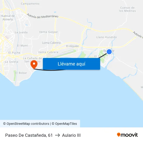Paseo De Castañeda, 61 to Aulario III map