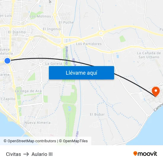 Civitas to Aulario III map