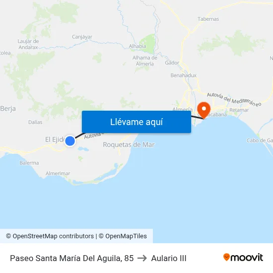 Paseo Santa María Del Aguila, 85 to Aulario III map
