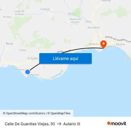 Calle De Guardias Viejas, 30 to Aulario III map