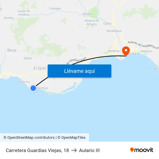 Carretera Guardias Viejas, 18 to Aulario III map