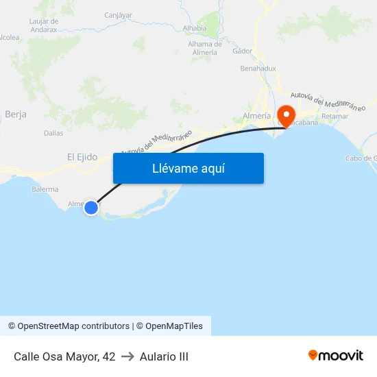 Calle Osa Mayor, 42 to Aulario III map