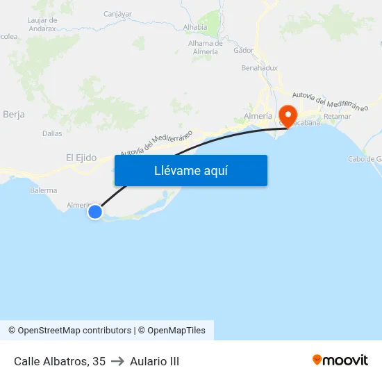 Calle Albatros, 35 to Aulario III map