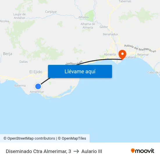 Diseminado Ctra Almerimar, 3 to Aulario III map