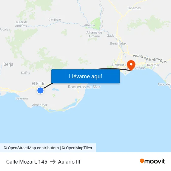 Calle Mozart, 145 to Aulario III map