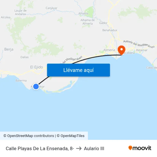 Calle Playas De La Ensenada, 8- to Aulario III map