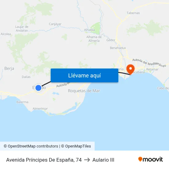 Avenida Príncipes De España, 74 to Aulario III map