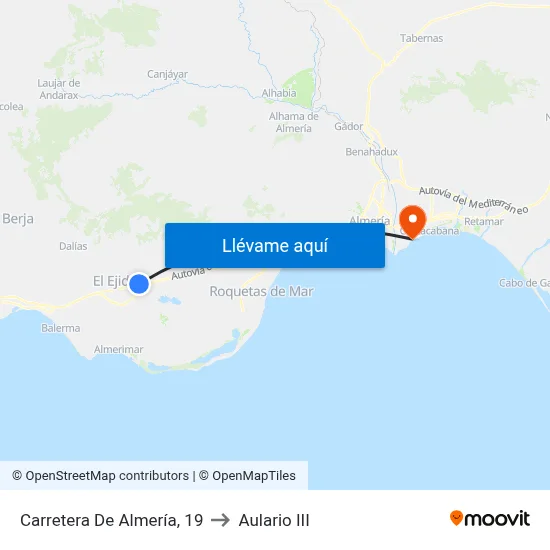 Carretera De Almería, 19 to Aulario III map