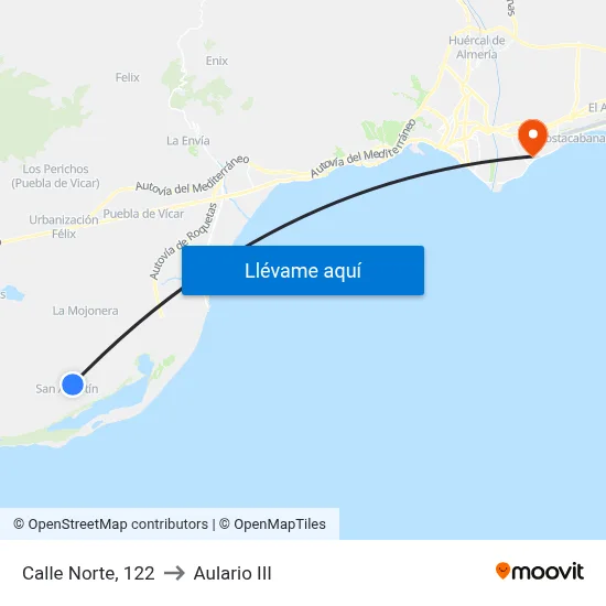 Calle Norte, 122 to Aulario III map
