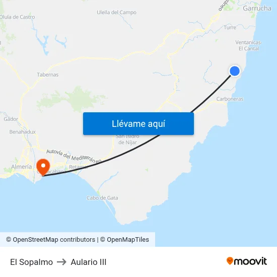 El Sopalmo to Aulario III map