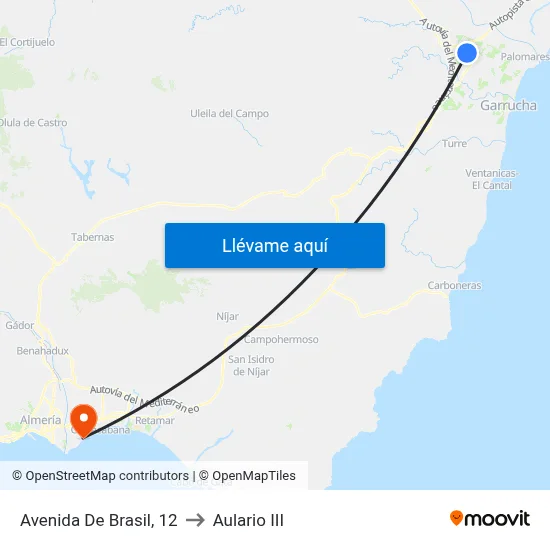 Avenida De Brasil, 12 to Aulario III map