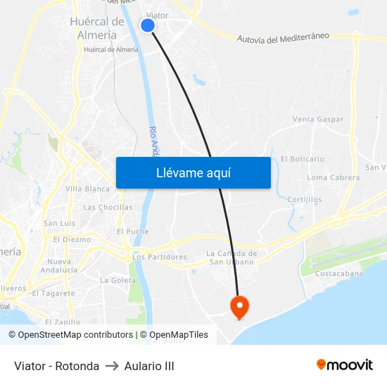 Viator - Rotonda to Aulario III map