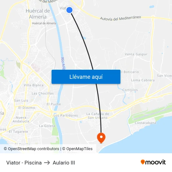 Viator - Piscina to Aulario III map