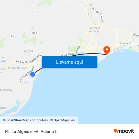 P.I. La Algaida to Aulario III map