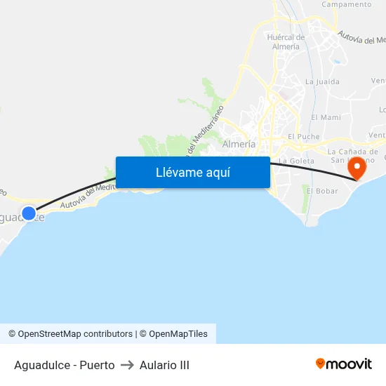 Aguadulce - Puerto to Aulario III map