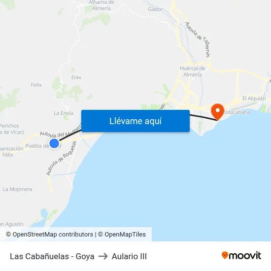 Las Cabañuelas - Goya to Aulario III map