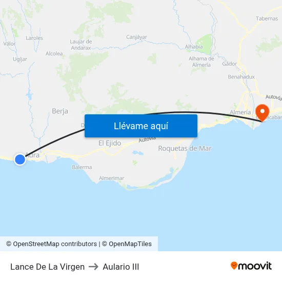 Lance De La Virgen to Aulario III map