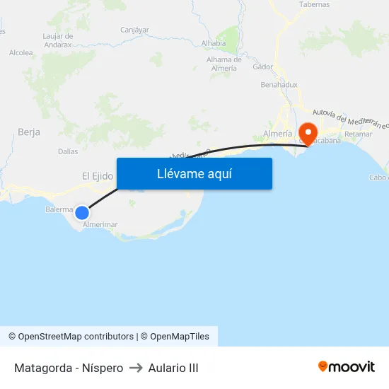 Matagorda - Níspero to Aulario III map