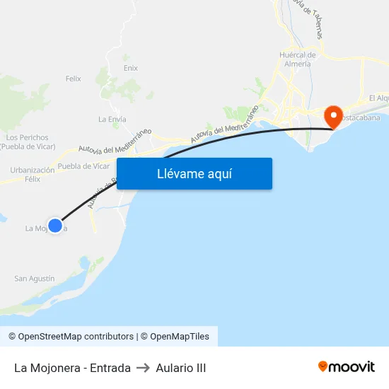 La Mojonera - Entrada to Aulario III map