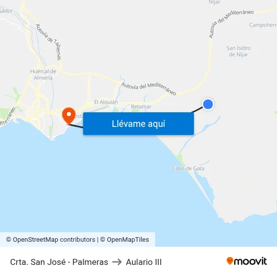 Crta. San José - Palmeras to Aulario III map