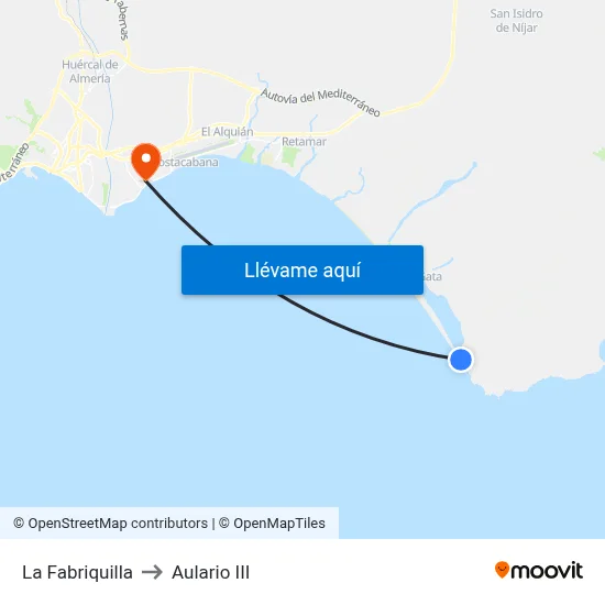 La Fabriquilla to Aulario III map