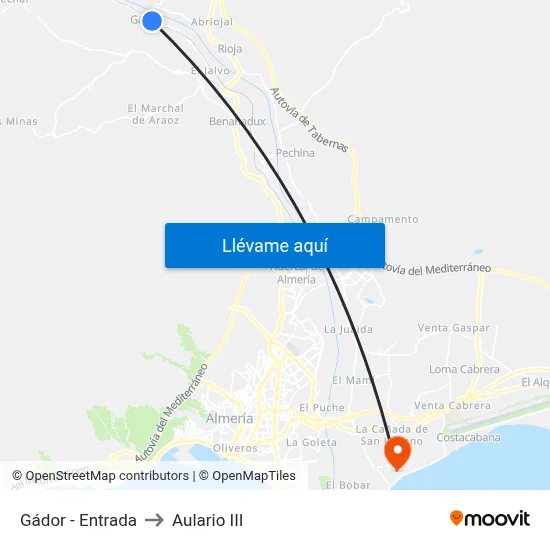 Gádor - Entrada to Aulario III map