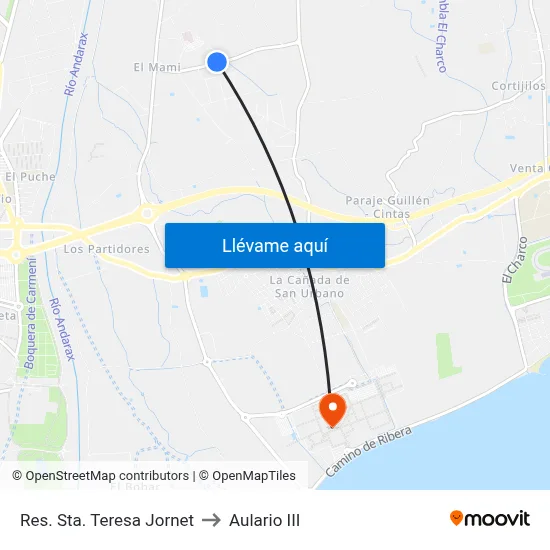 Res. Sta. Teresa Jornet to Aulario III map