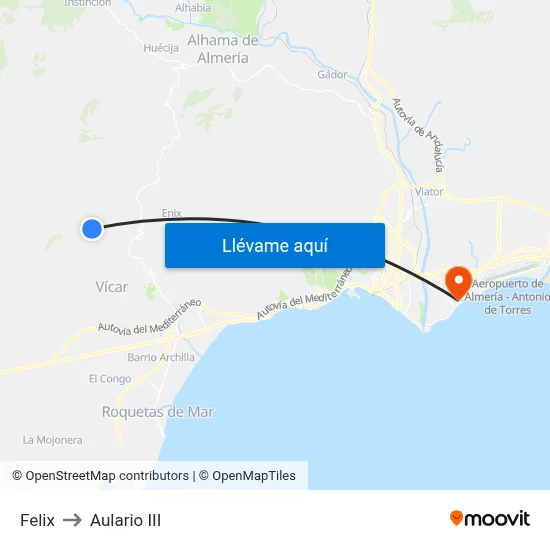 Felix to Aulario III map