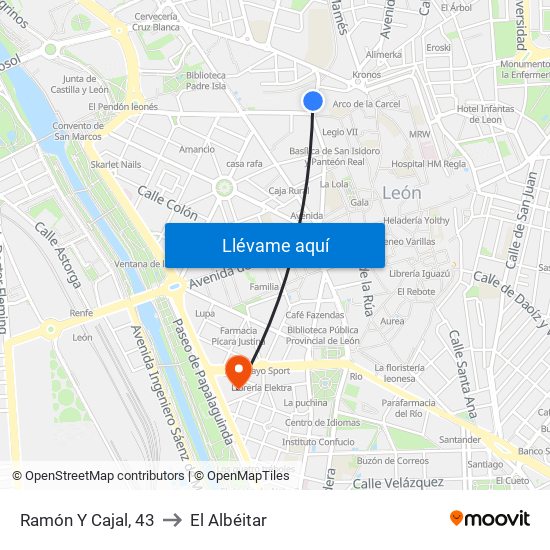 Ramón Y Cajal, 43 to El Albéitar map