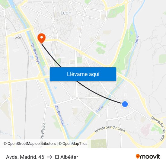 Avda. Madrid, 46 to El Albéitar map