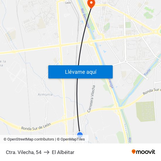 Ctra. Vilecha, 54 to El Albéitar map