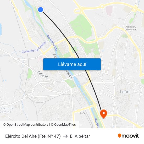 Ejército Del Aire (Fte. Nº 47) to El Albéitar map